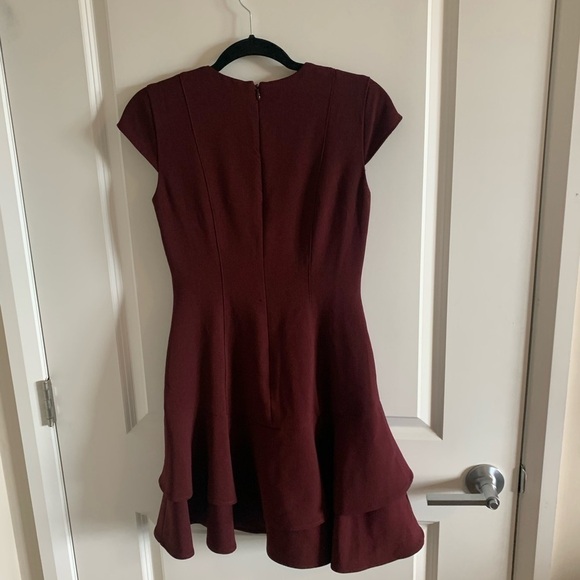 Eliza J Stretch Ruffle Crepe Black Mini Dress 0 - Picture 12 of 12